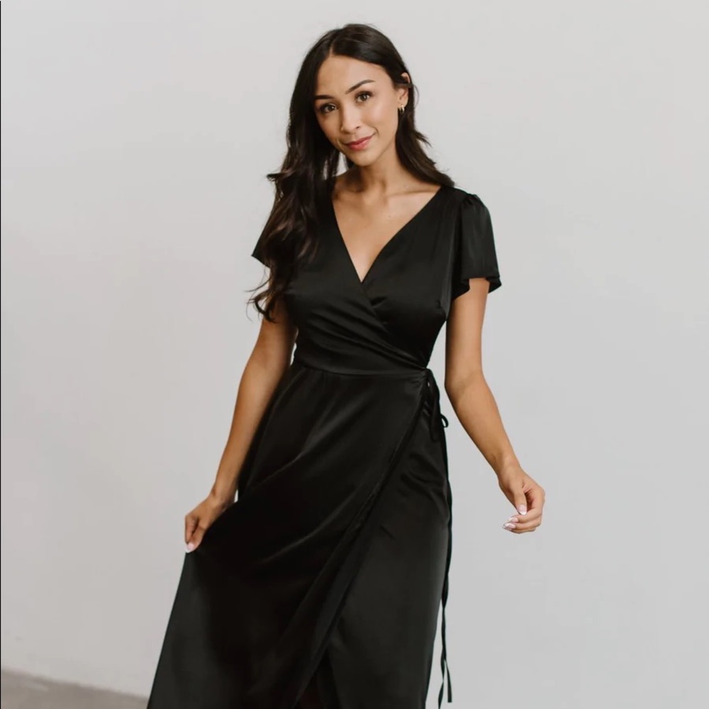 Baltic Born brand new Krystal Satin Wrap Gown